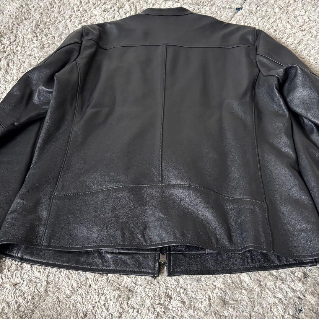 【極美品✨】ブラックレーベルクレストブリッジ　レザージャケット　羊革　ライダース