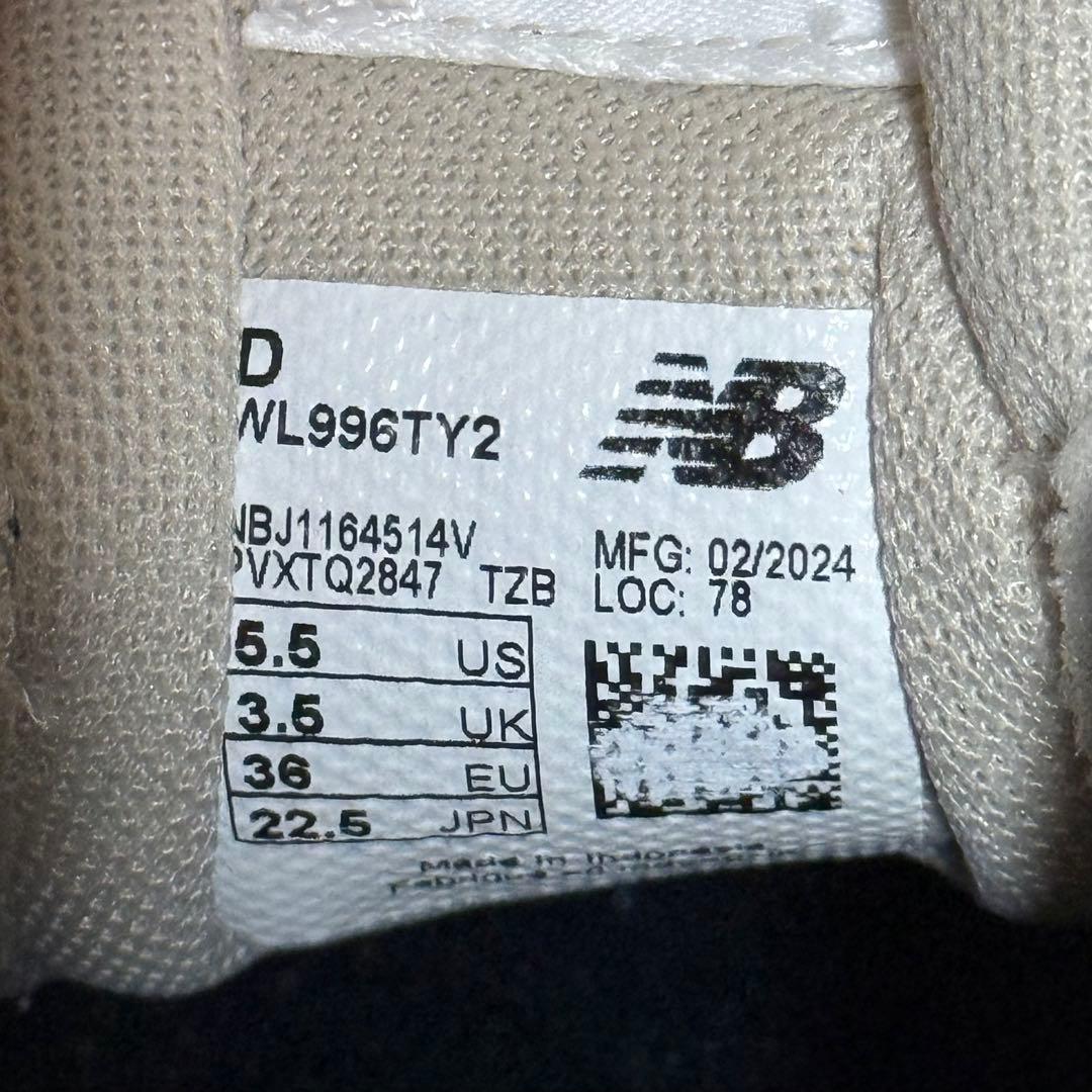 新品　ニューバランスWL996 スニーカー　レディース　ネイビー　22.5㎝