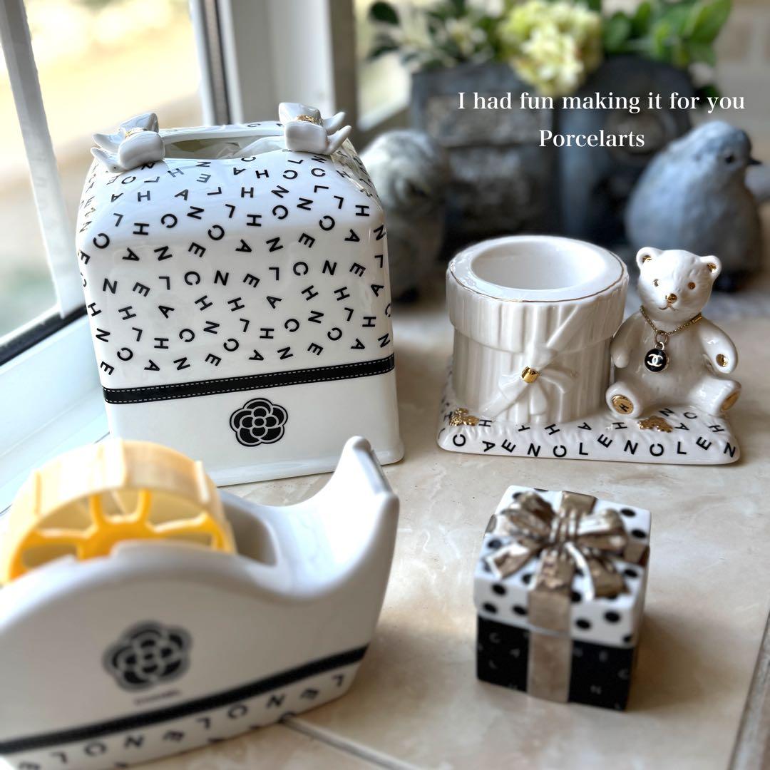 カメリア CC 英文字　セット　ポーセラーツ　テッシュカバー