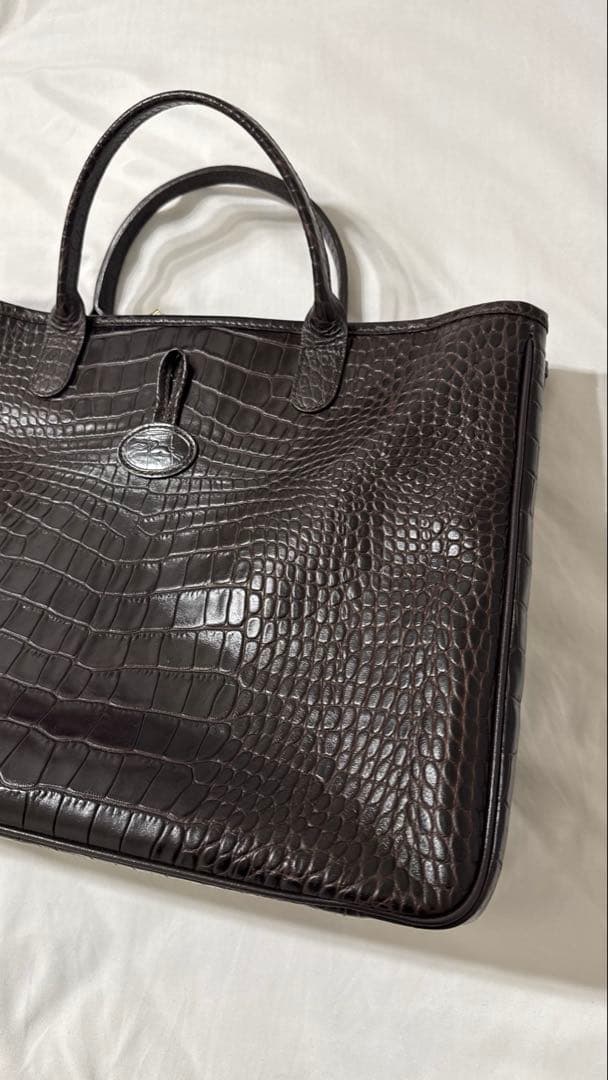 LONGCHAMP ロンシャン ロゾ クロコ 型押し トートバッグ