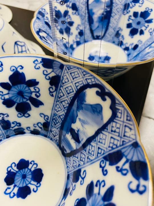 伊万里焼 古伊万里 五良太夫　染付　小鉢　5点セット ① レトロ 希少