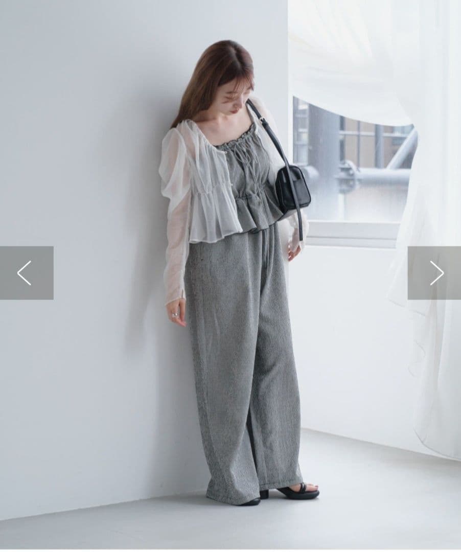 Kastane ペプラムキャミサロペット　0サイズ　チェック柄