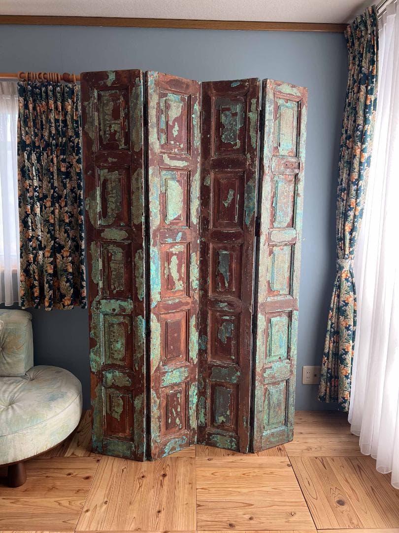 フランスアンティーク 木製 ヴォレー パーテーション 間仕切り 特大 一点もの