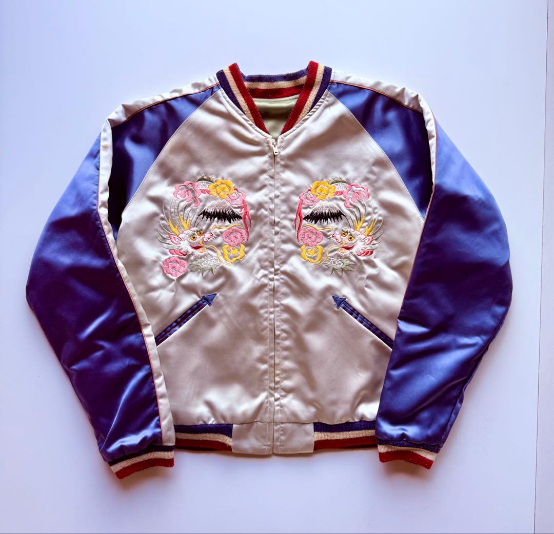 ヴィンテージ・ビンテージ品★テーラー東洋スカジャン 虎 花 鶴 龍刺繍