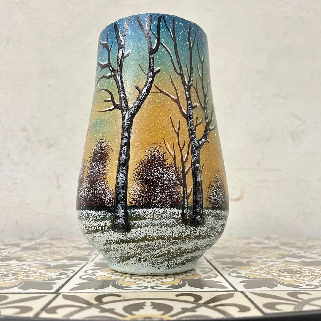 【証明書】ドームナンシー　花瓶　技法アンテルカレール　被せガラス　高さ18cm