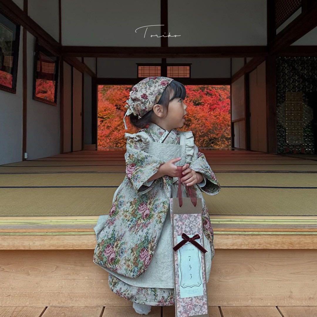 ［即納］三歳 七五三 衣装 着物 被布 ハンドメイド着物 753