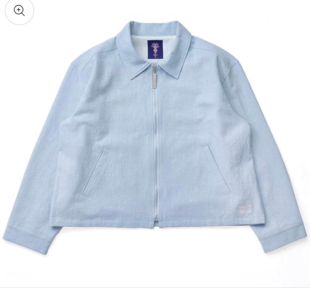 feels. 上杉柊平　リネンジップジャケット　ブルー　L