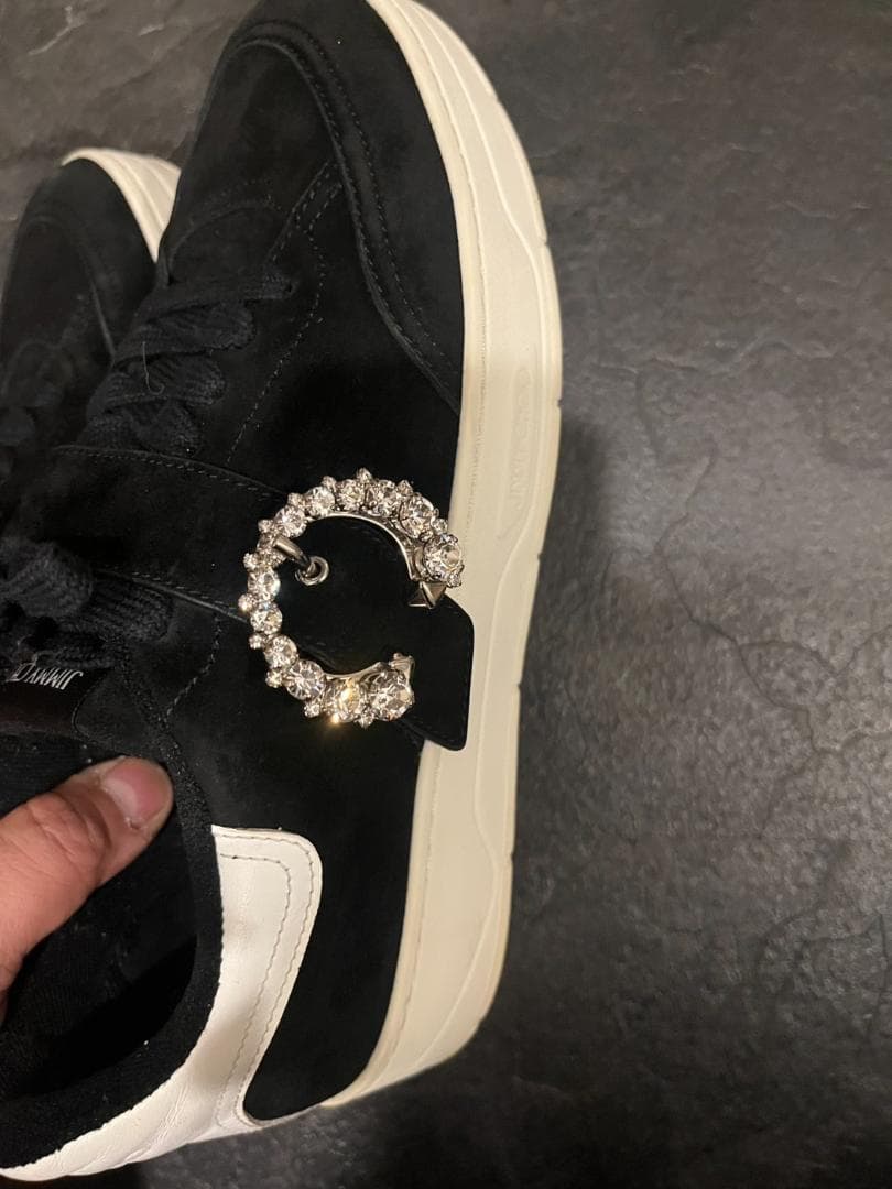 JIMMY CHOO スエード スニーカー | 38 | ブラック