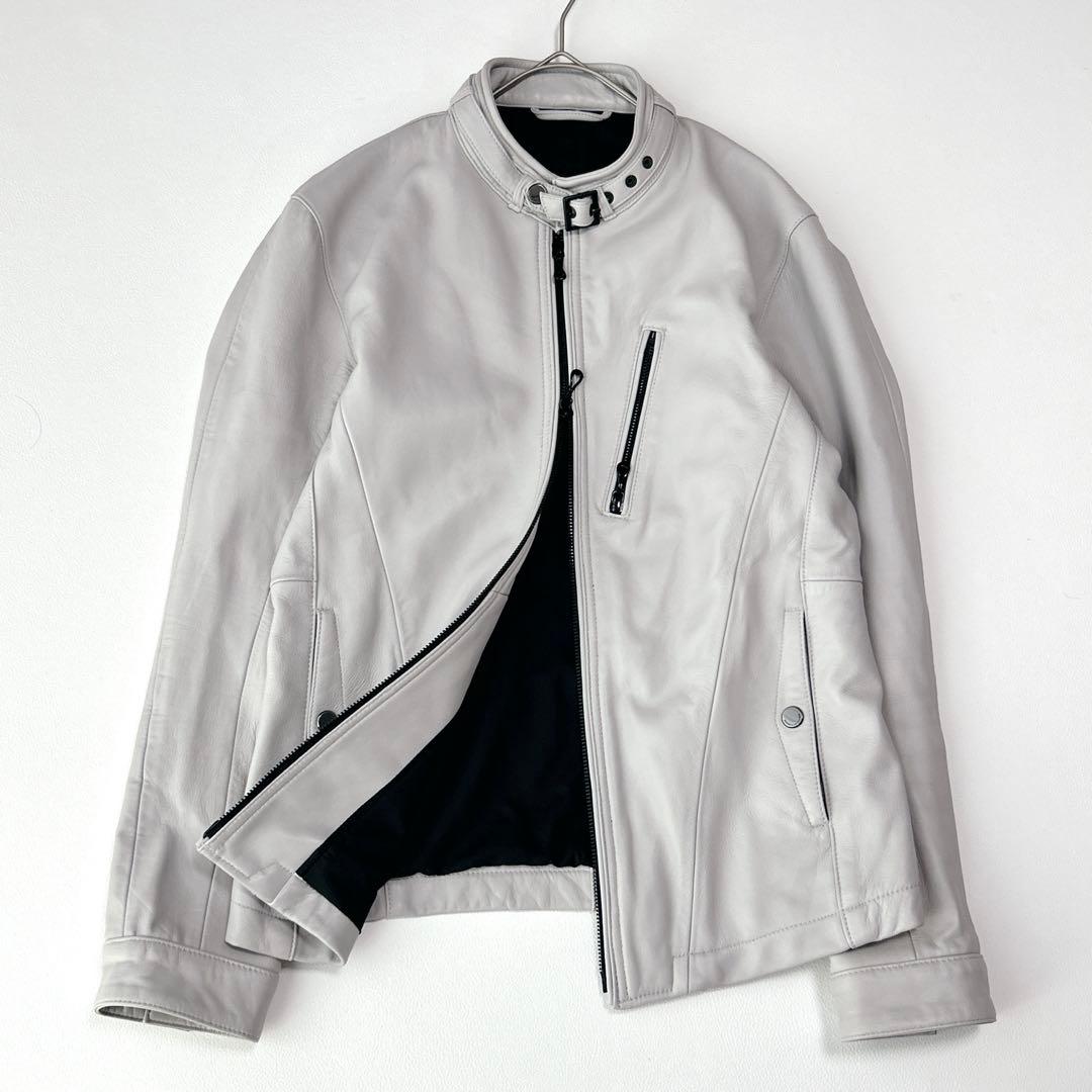 ニコルクラブフォーメン　ラムレザー シングルライダース　ブルゾン　羊革　本革
