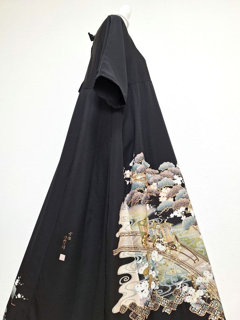 着物リメイクワンピース3671