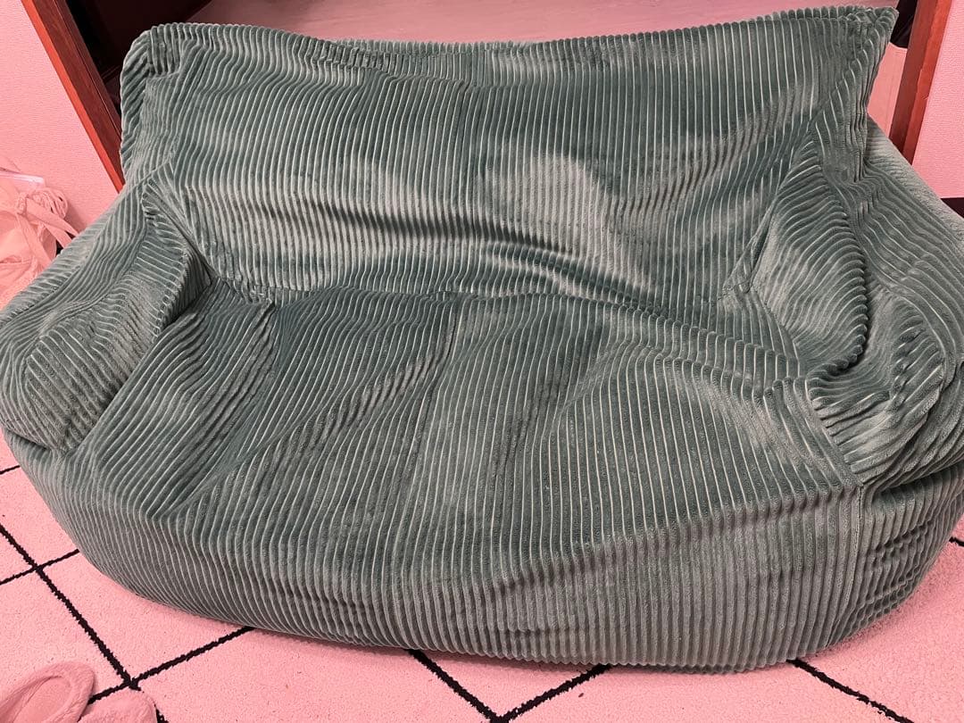 LOOSY 2人掛けビーズソファ グリーン