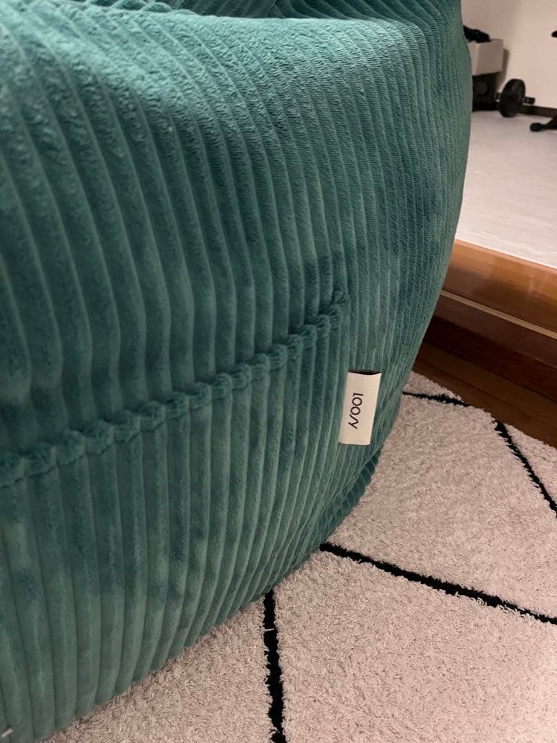 LOOSY 2人掛けビーズソファ グリーン