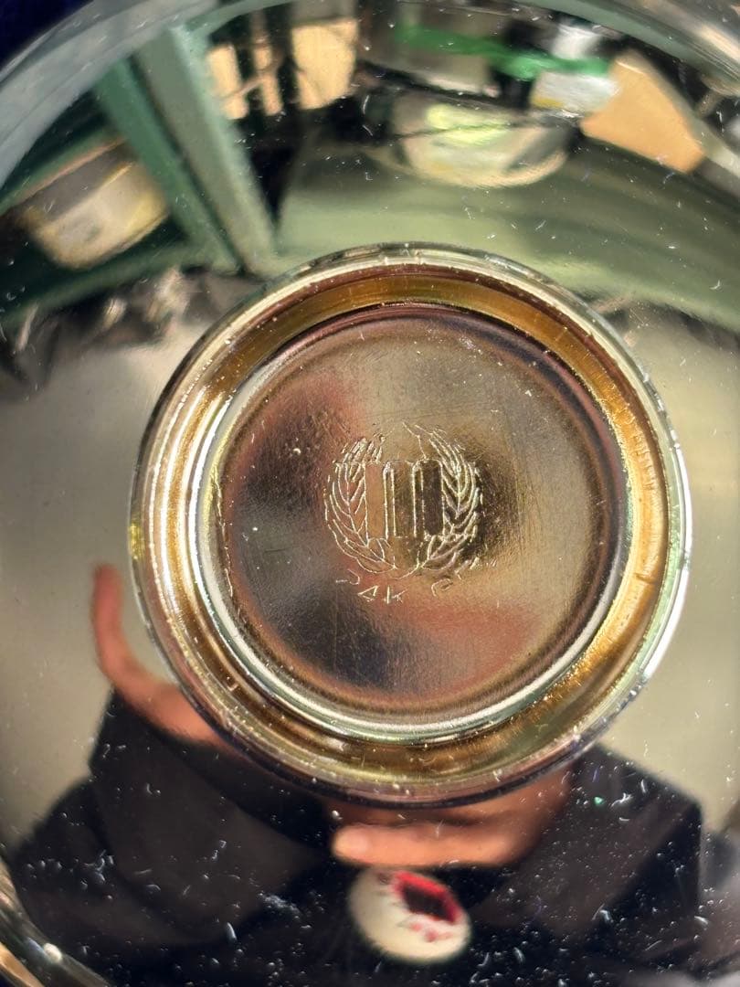 菊紋 金杯 木箱付 24KGP 金メッキ 表彰 記念品 昭和レトロ