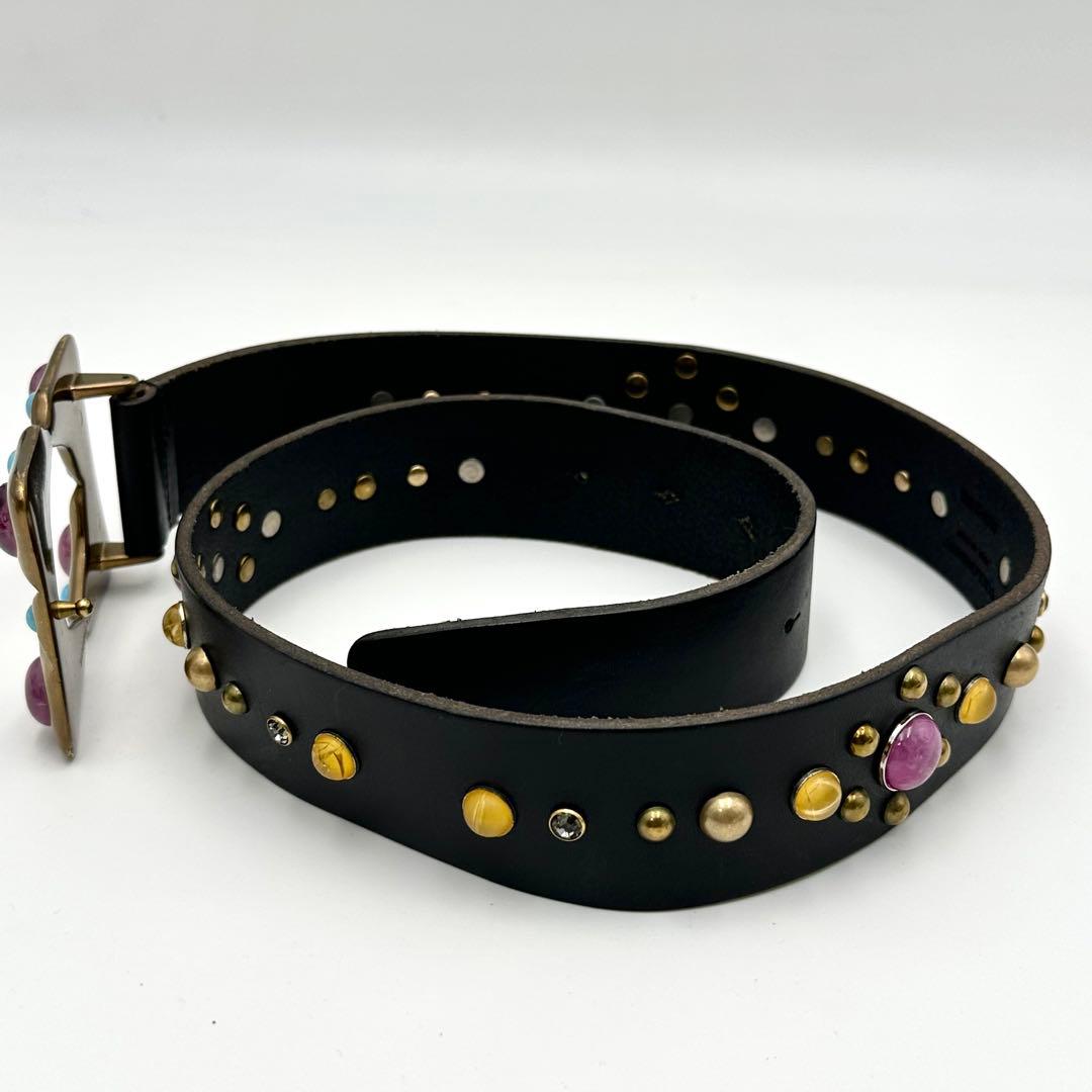 希少✨ ドルチェ＆ガッパーナ カラーストーン ベルト マルチカラー ドルガバ