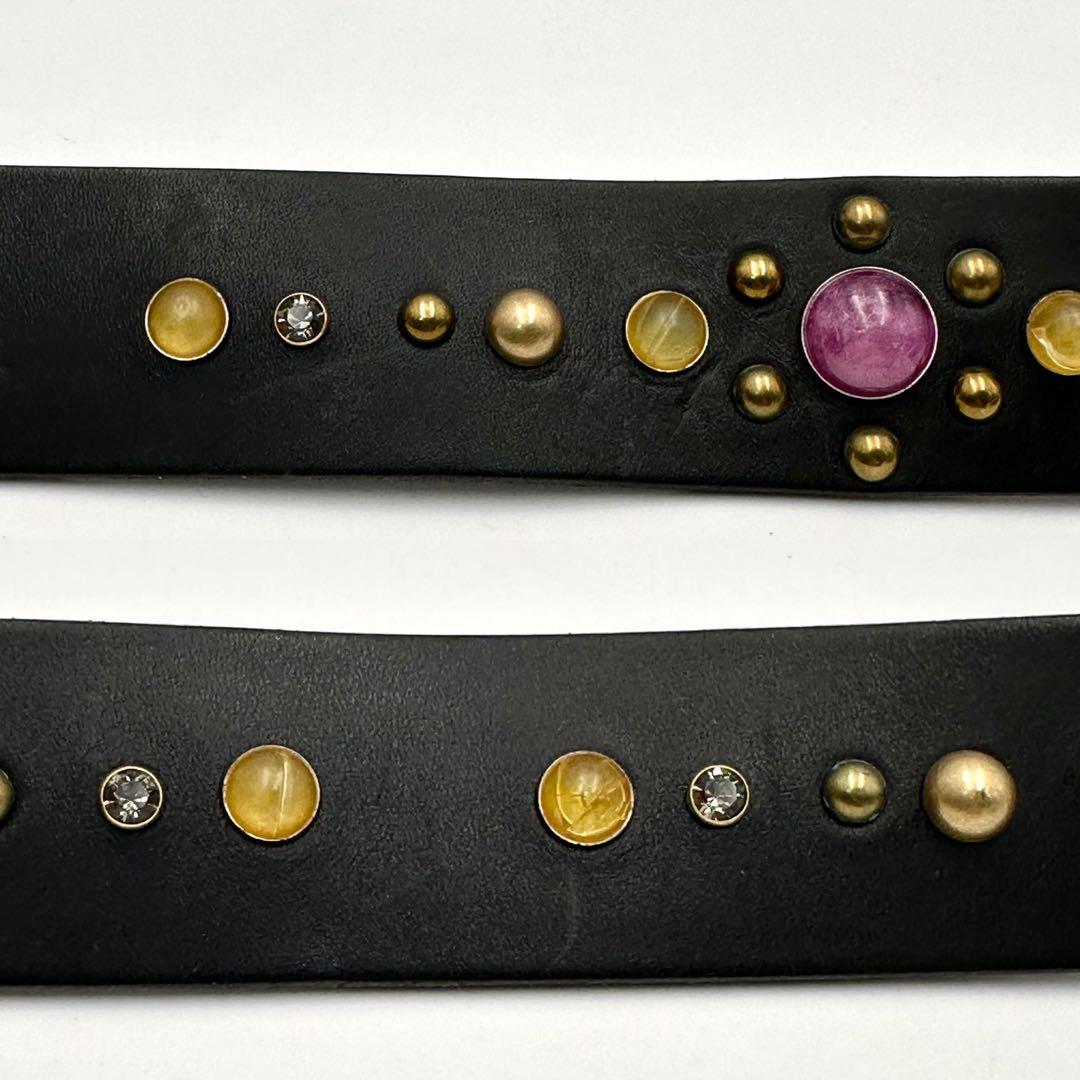 希少✨ ドルチェ＆ガッパーナ カラーストーン ベルト マルチカラー ドルガバ