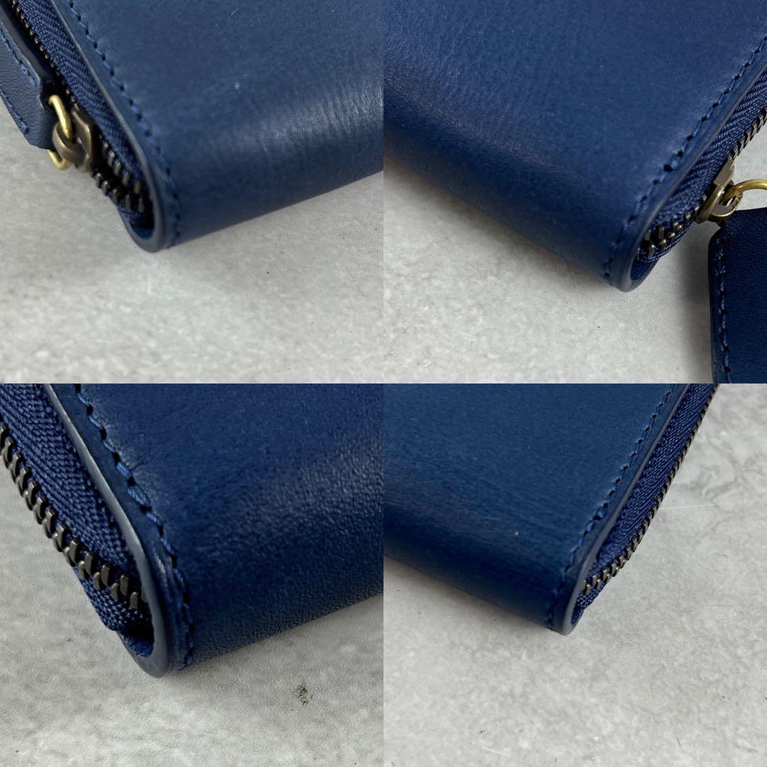 未使用保管品✨ 土屋鞄 現行 長財布 ラウンドファスナー レザー ブルー