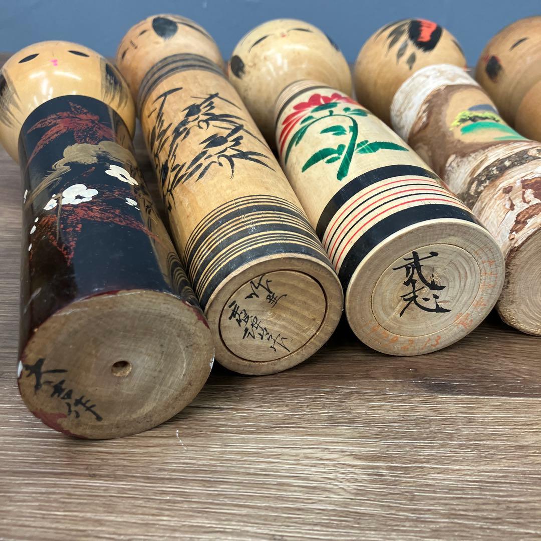 D-3 昭和レトロ 伝統こけし 16本セット 大量まとめ売り 作家物 銘あり
