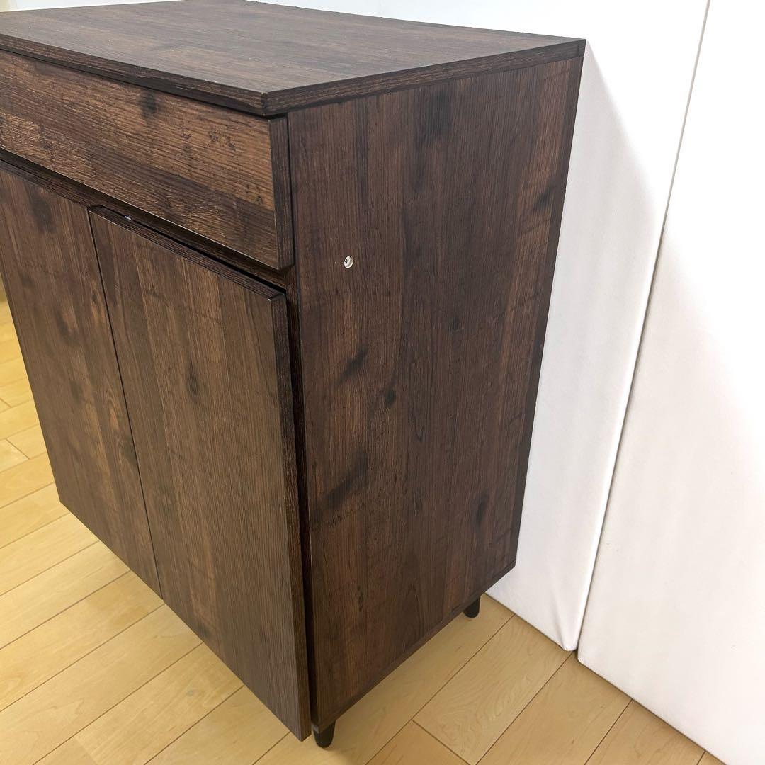 ヴィンテージ　サイドボード　リビングボード　キャビネット　幅60 コード穴