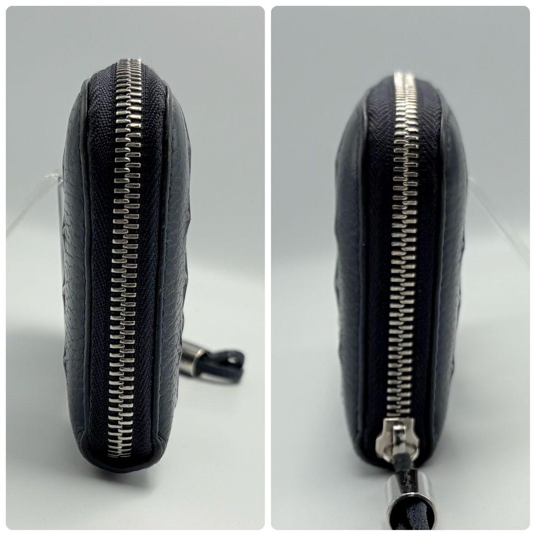 美品✨️ ジミーチュウ スター エンボス ラウンドファスナー 長財布 ネイビー