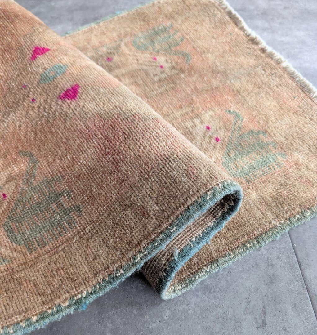 ヴィンテージラグ　トライバル　トルコ　マット turkish rug