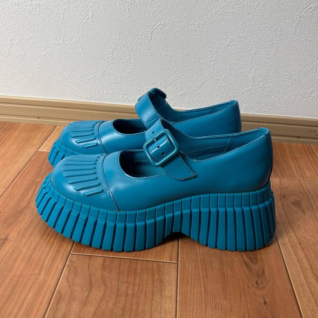 【CAMPER】 美品 BCN メリージェーン　サイズ37 サックスブルー
