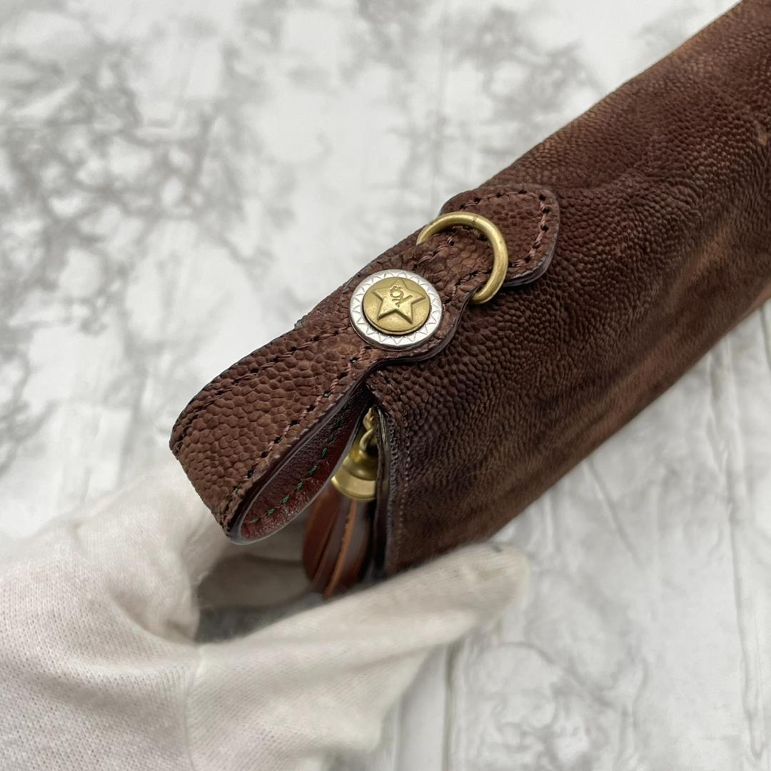 未使用級✨KC’s ケイシイズ　長財布　エレファントレザー 本革 ブラウン