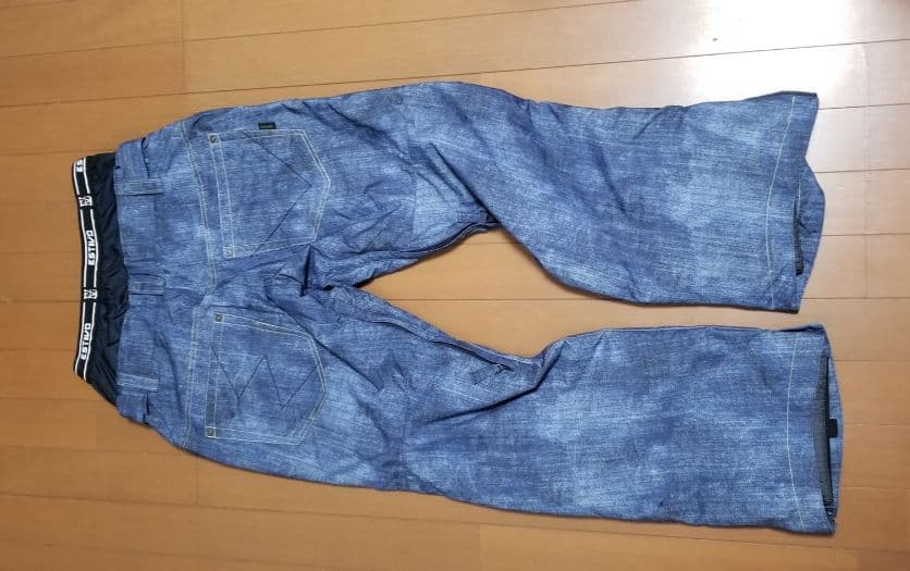 スノーボードウェア、デニム柄パンツメンズM美品