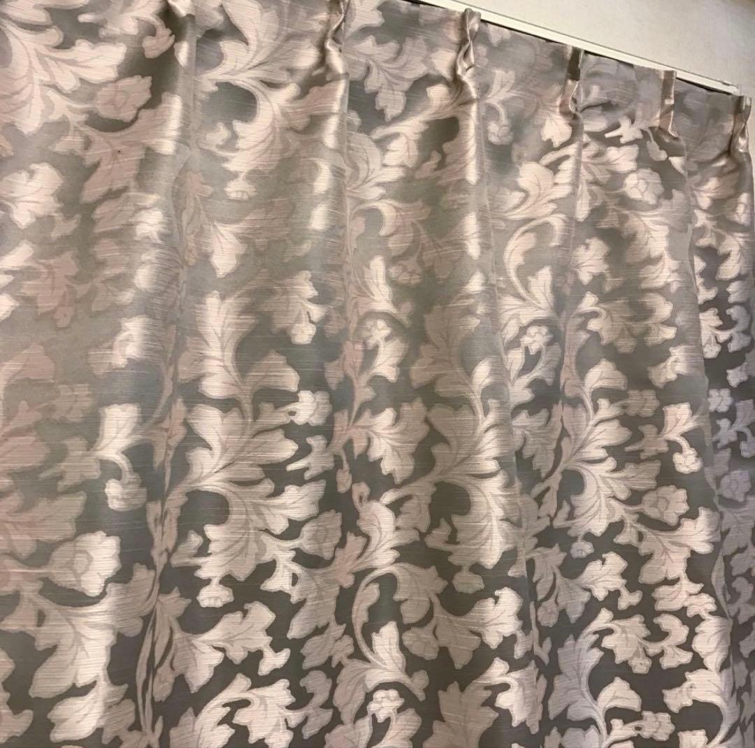 遮光カーテン　幅150cm×丈220cm2枚　ブラウン