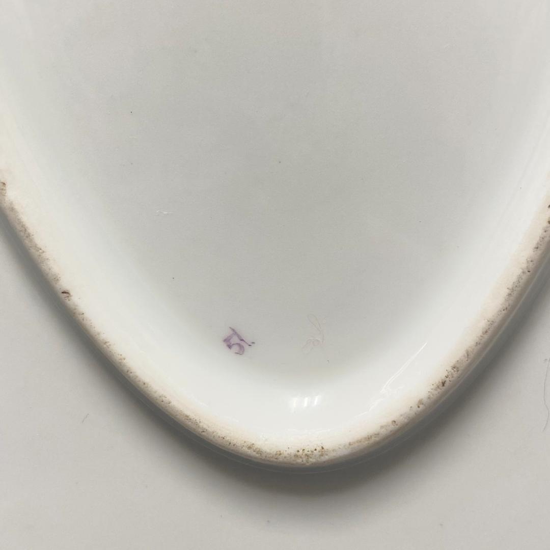 1117F 希少　マイセン 散らし小花 スキャタードフラワー オーバルプレート