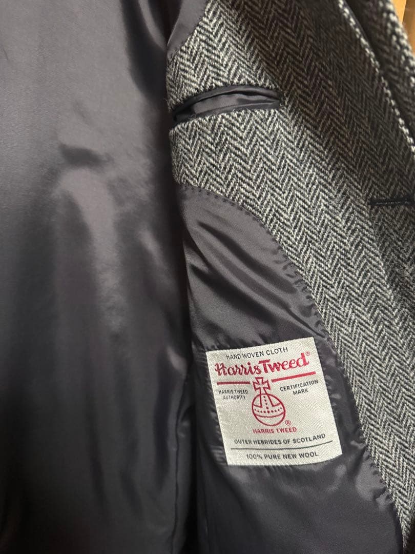 未使用　ハリスツイード コート harris tweed