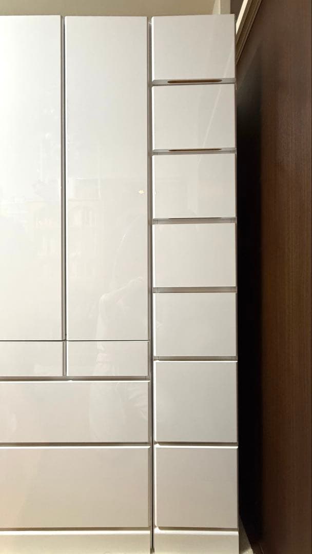 【ディノス】壁面ワードローブシリーズ　タワーチェスト　幅86.5cm ホワイト