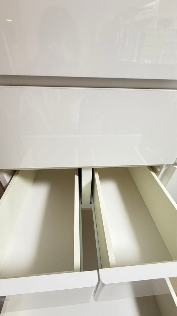 【ディノス】壁面ワードローブシリーズ　タワーチェスト　幅86.5cm ホワイト