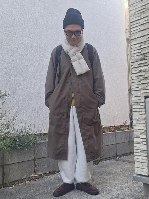 ユニクロU 2025冬 オーバーサイズステンカラーコート ブラウン ユニクロユー