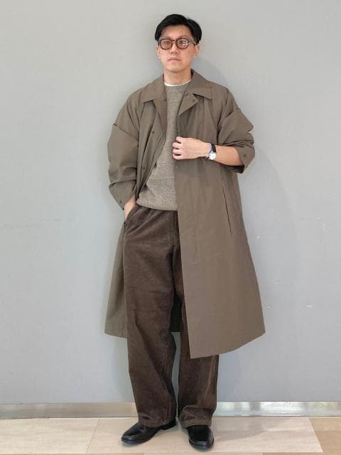 ユニクロU 2025冬 オーバーサイズステンカラーコート ブラウン ユニクロユー