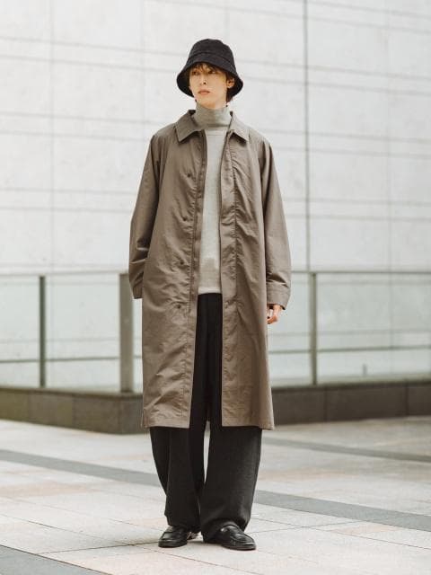 ユニクロU 2025冬 オーバーサイズステンカラーコート ブラウン ユニクロユー