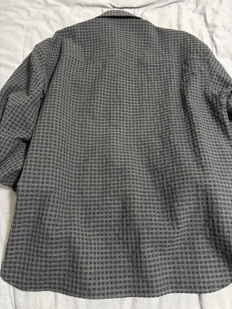 Cornier コルニエ ウールコットンチェックシャツ ブラック Lサイズ