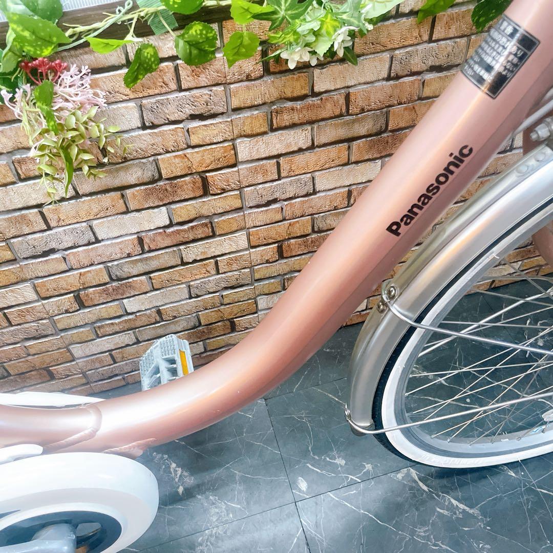 【79】電動自転車 Panasonic 薄ピンク 24インチ