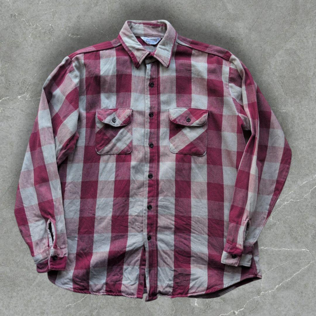 D*I様 80s ファイブブラザー ヘビーネルシャツ ブロックチェック XL U