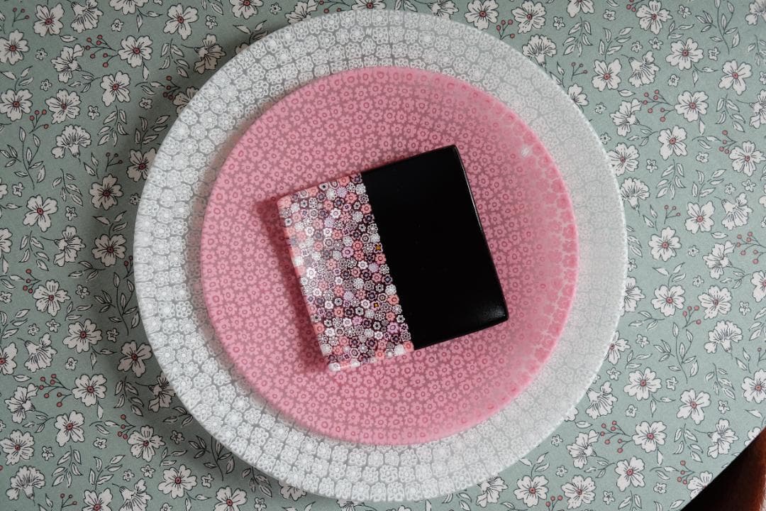 ミルフィオリ プレート 小皿 ベネチアングラス 検/ガラス 江波冨士子 田子美紀