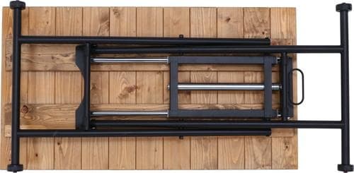 《新品・送料無料》昇降テーブル　シルビア　アンティークブラウン