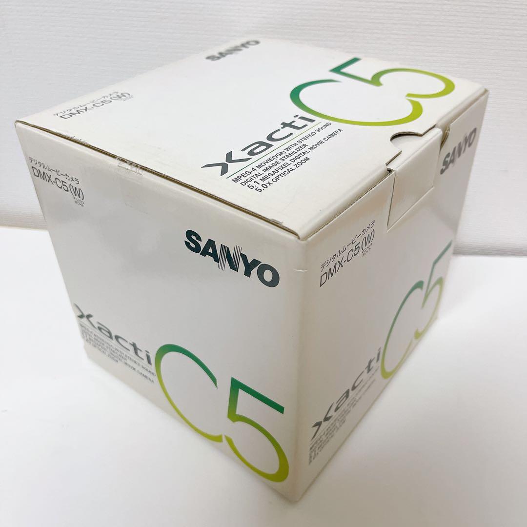 【美品・希少】SANYO Xacti DMX-C5 W ビデオカメラ 箱付き