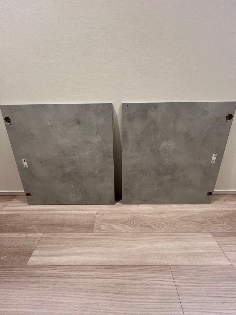 IKEA カルヴィーケン　ライトグレー　コンクリート調　扉2枚セット