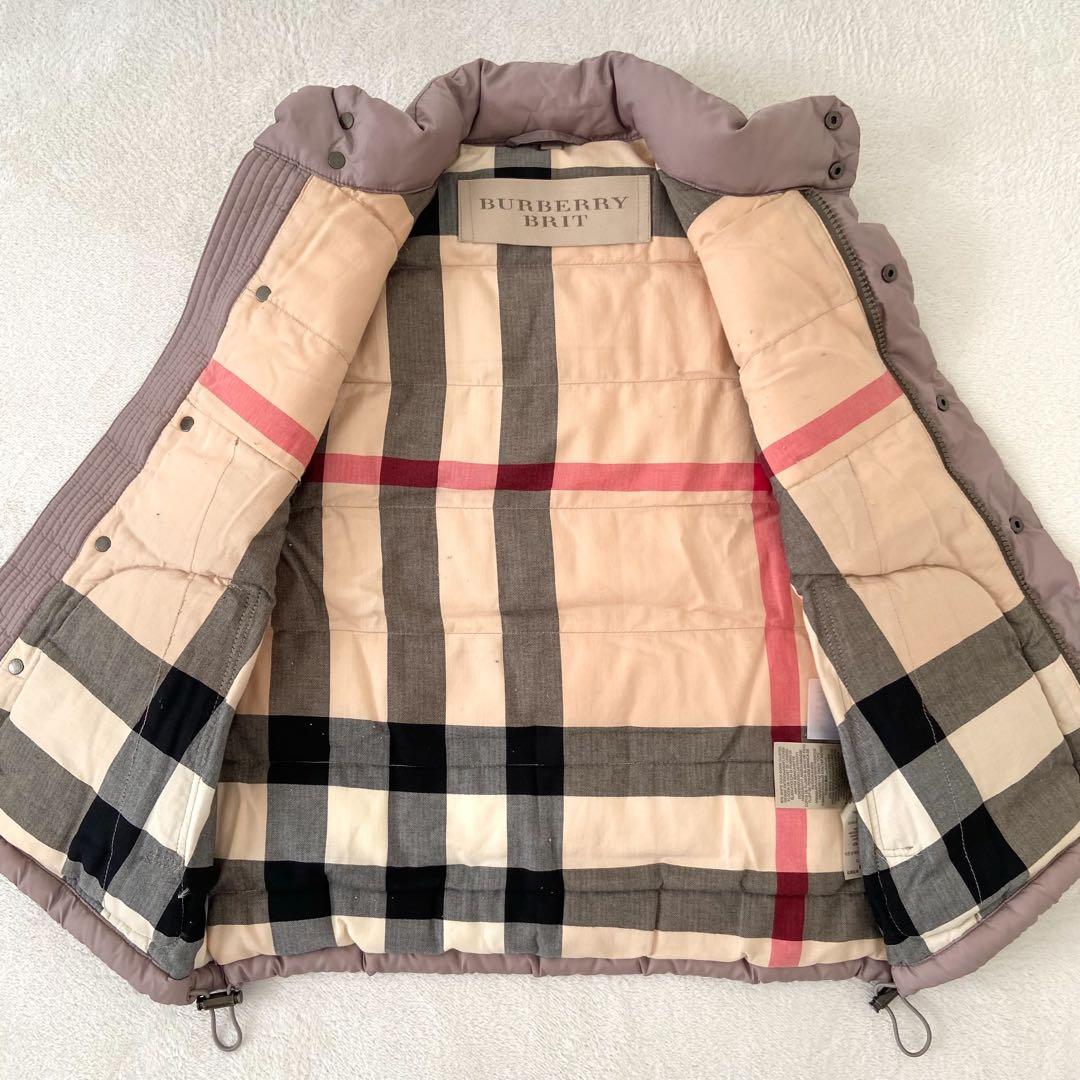 BURBERRY BRIT メガノバチェック ダウンベスト パファーベスト　L