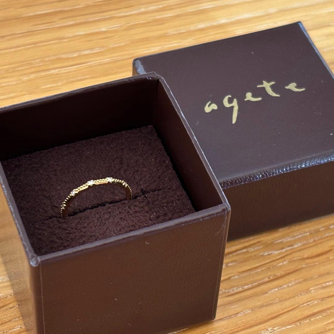 アガット⭐︎K18ダイヤモンドピンキーリング⭐︎現行品