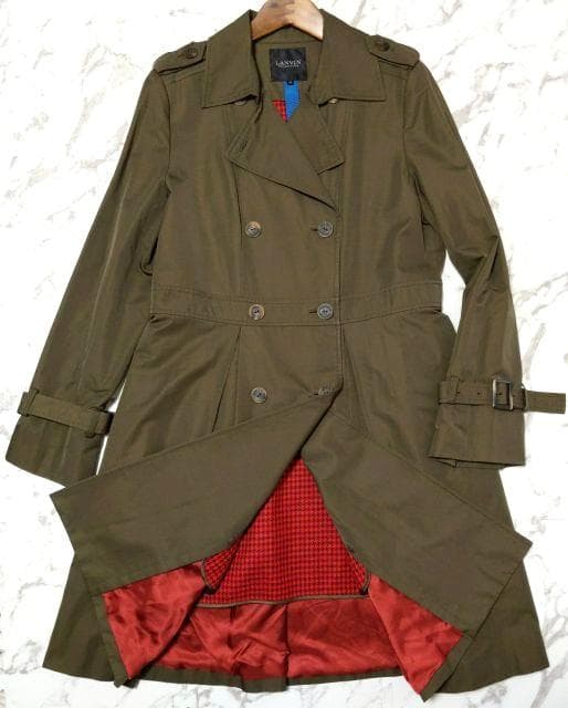 美品★ランバンコレクション★トレンチコート ライナー カーキ 40 L
