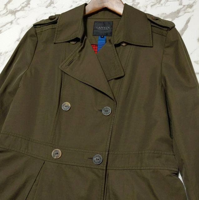 美品★ランバンコレクション★トレンチコート ライナー カーキ 40 L