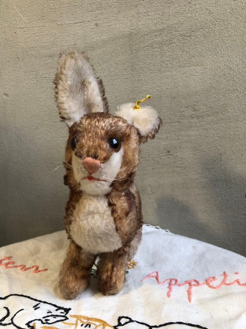 アンティーク シュタイフ 大きいお目々のうさぎちゃん ドイツ製 Steiff