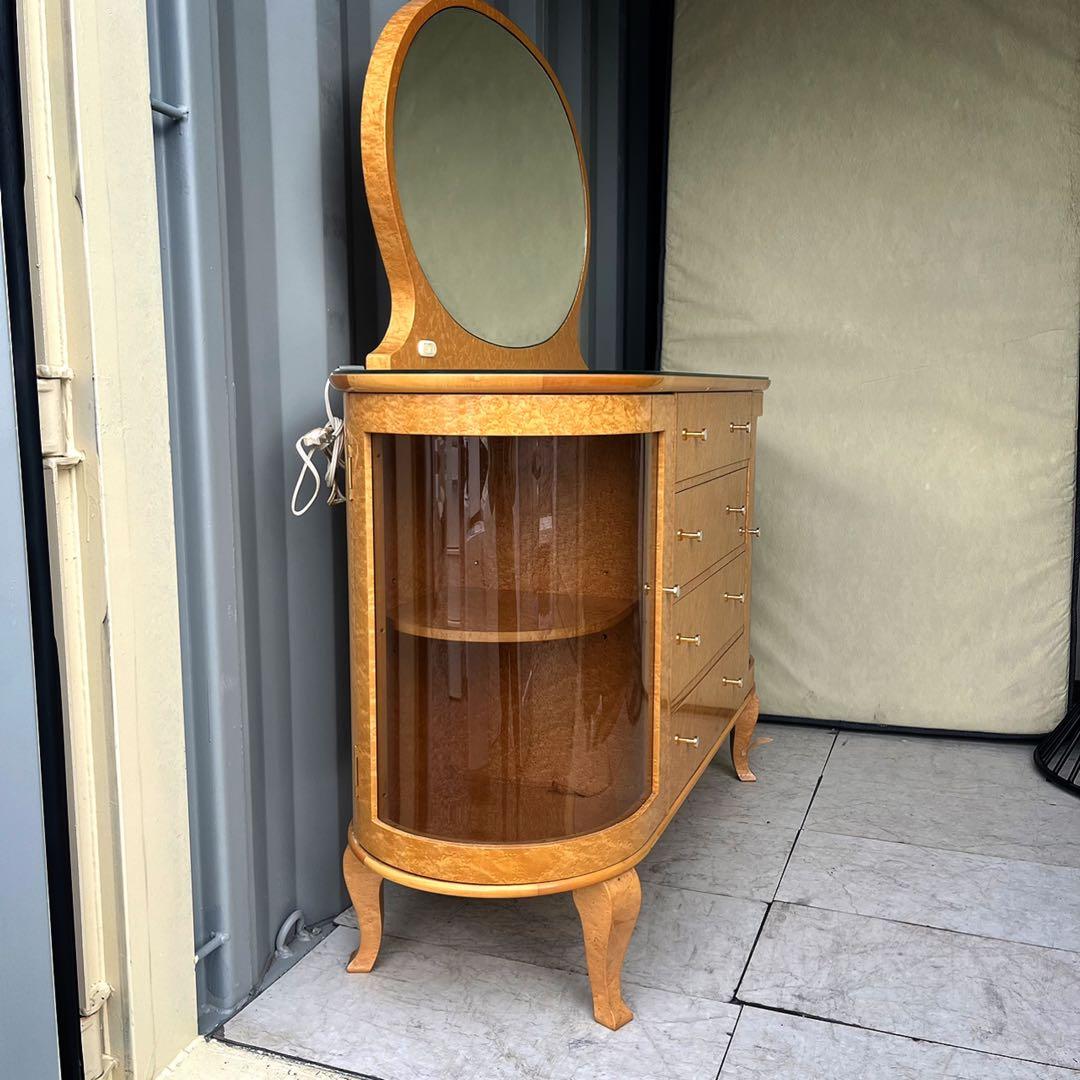 取付無料！松創 府中家具 最高級バーズアイメープル 猫脚ドレッサー✨