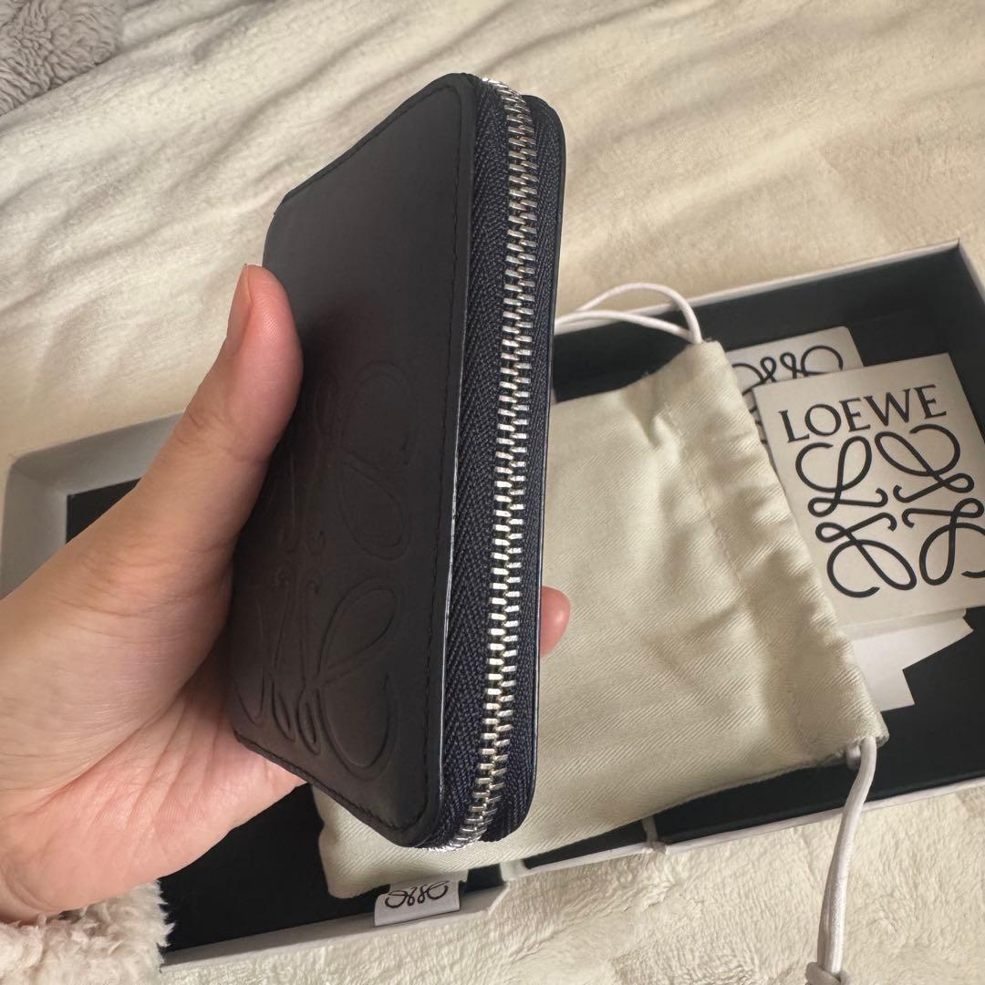 ロエベ　財布　ケース　小銭入れ　ネイビー