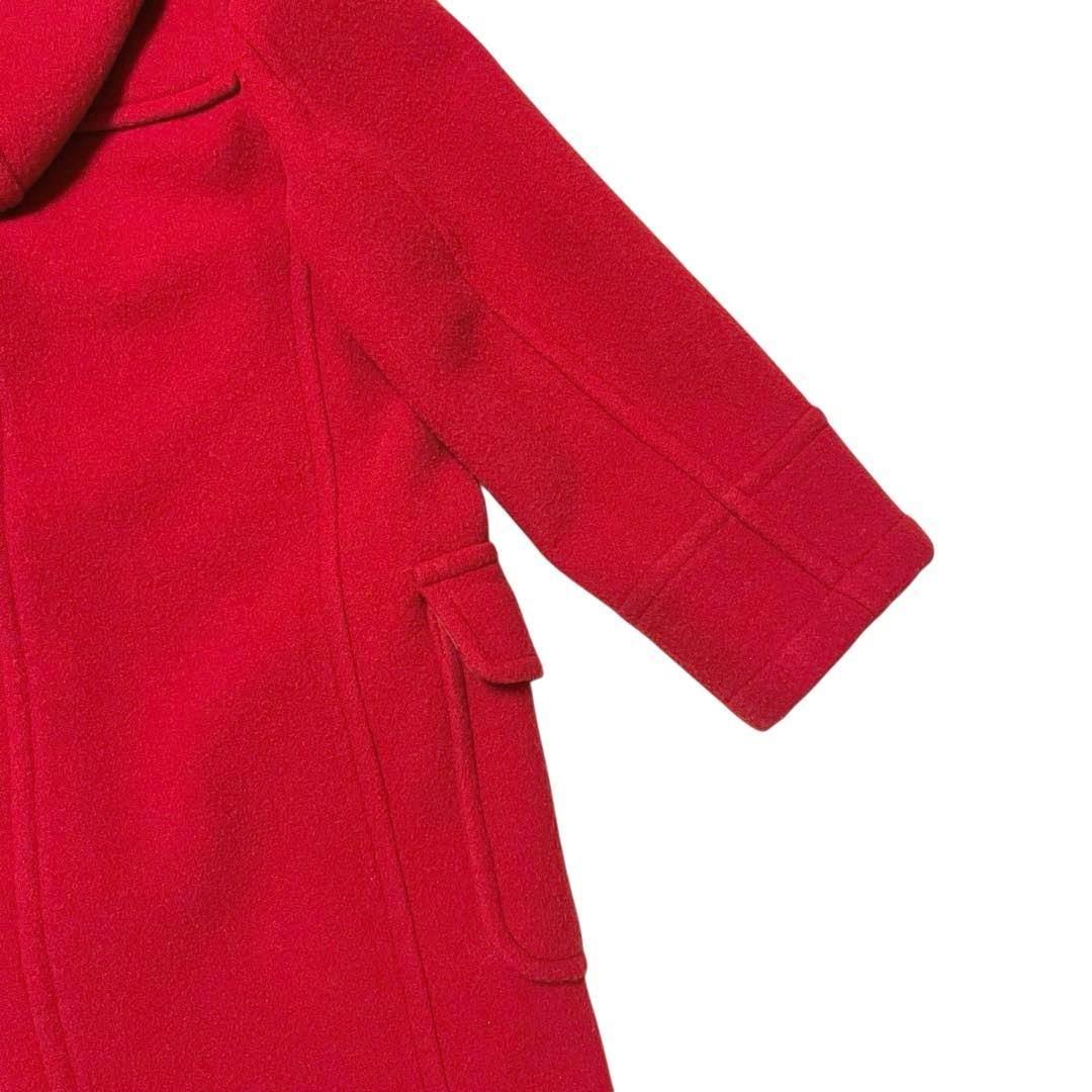 美品✨　バーバリー ブルーレーベル ノバチェック ダッフルコート 赤